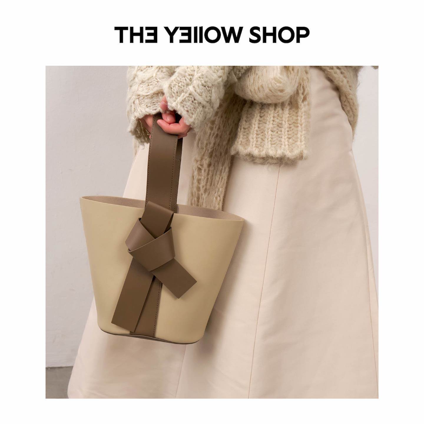 【王玉雯同款 】THE YELLOW SHOP头层小牛皮水桶包,淘宝优惠券,粉丝福利购,淘宝优惠卷