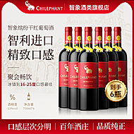 智利进口智象缤纷干红葡萄酒750ml*6瓶整箱