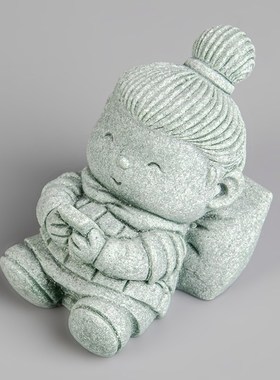 热销青砂石萌趣兵马俑茶宠招财家居办公送礼鱼缸造景桌面装饰中式