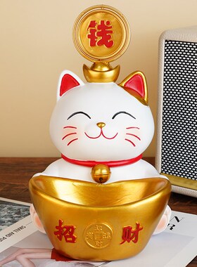 热销招财猫玄关钥匙收纳摆件家旺宅开业礼物前台卧室摆设礼品