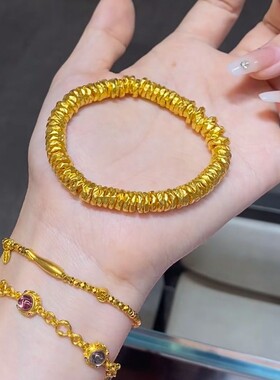 【师傅推荐】轻奢黄色碎金盘缠手