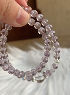 【师傅推荐】紫葡萄水晶手串仿白