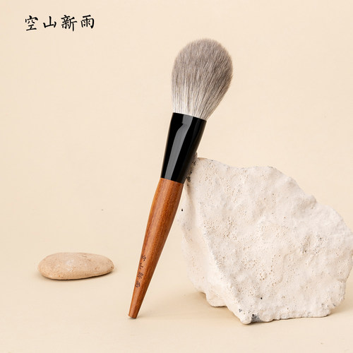 空山新雨长乐系列C19散粉刷长舌型蓝狐掺羊毛超大蓬松面部定妆刷 - 图1