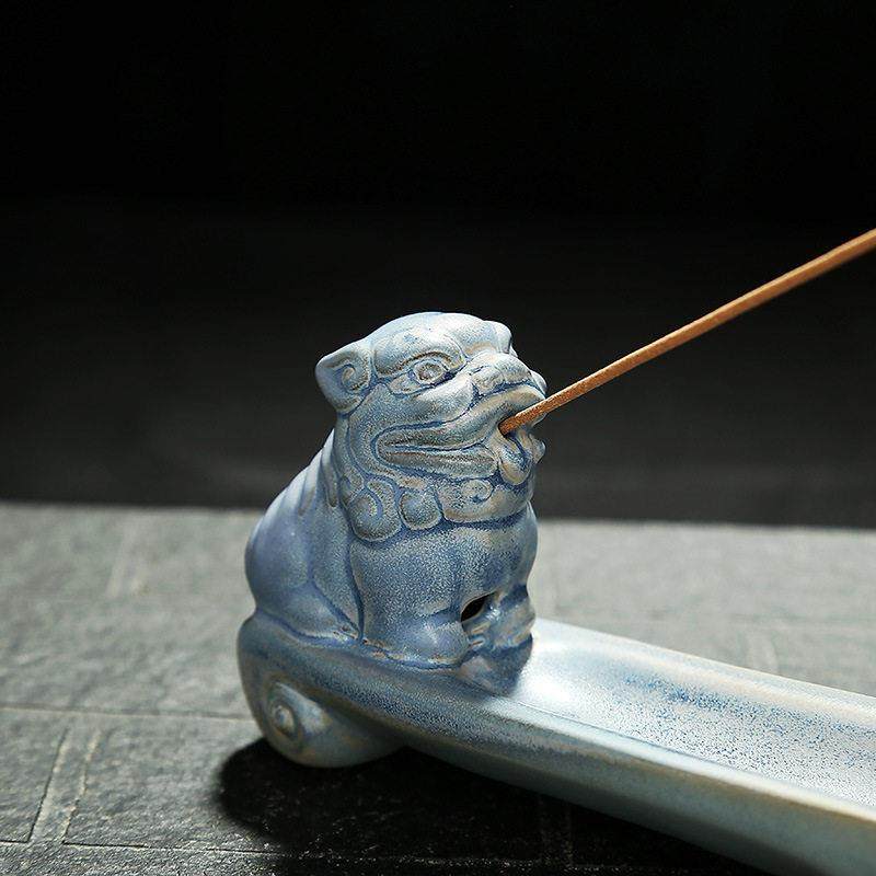 彷古线香炉香插茶道居室青瓷香薰炉 家用檀香卧香炉 貔貅香座香道,淘宝优惠券,粉丝福利购,淘宝优惠卷