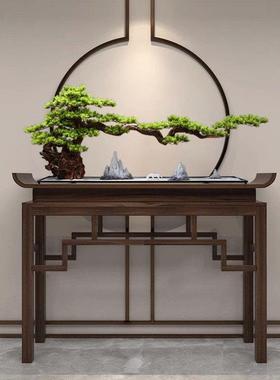 秦汉天禧罗安松彷真禧迎客松根雕艺术摆件绿植美人松办公室玄关