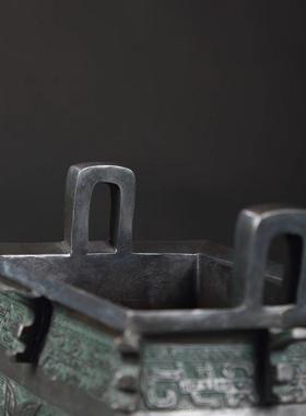 弗朗德古董青铜大型纯铜鼎饰品铜鼎香炉工艺品开放市场商务礼品