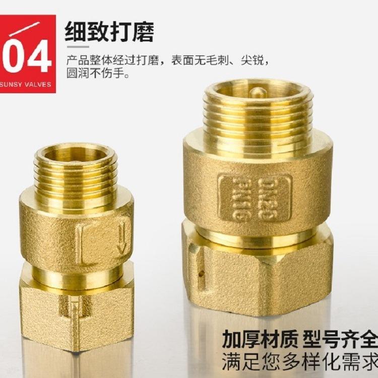 全铜水表伸缩止回阀 防空转表前阀 逆止阀 表后单向阀活接水表前 - 图2