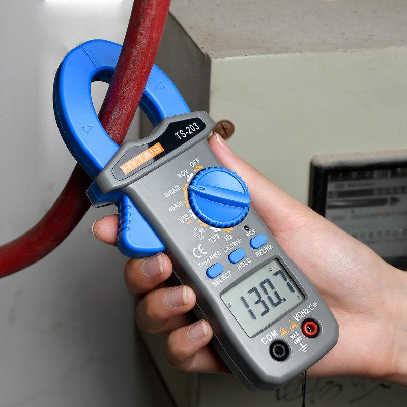 小型钳形表数字电流表多功能钳流表高精度防烧交直流钳型表万用电 - 图0