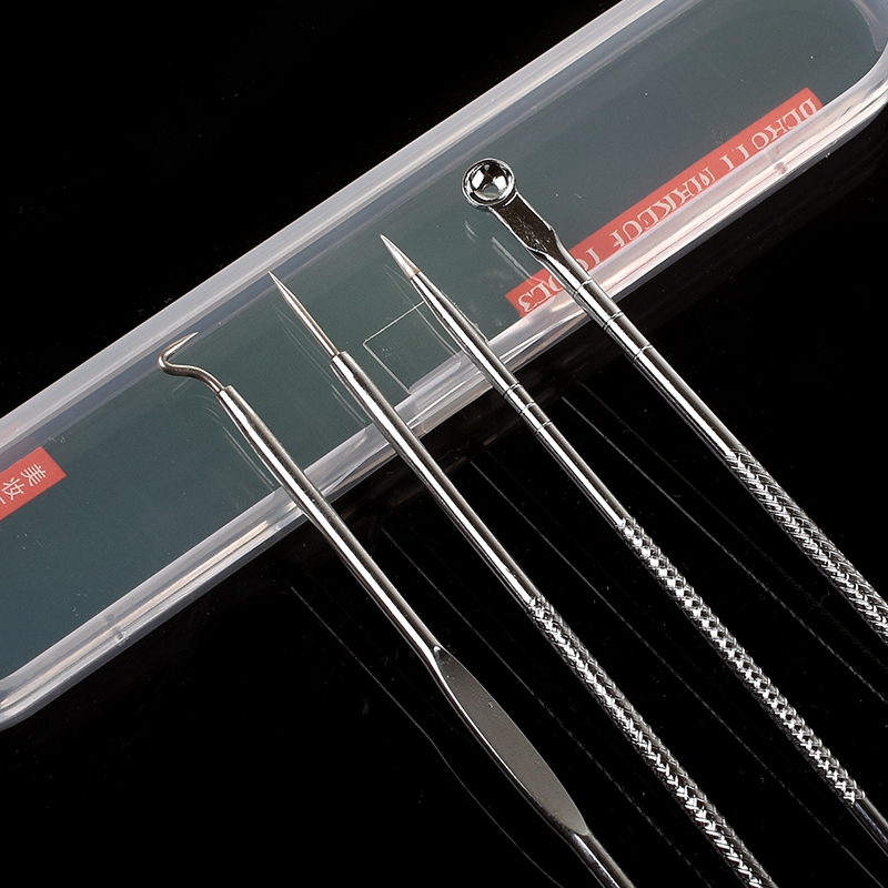 挖耳勺掏套装粉刺针细胞夹祛痘挑痘挤痘去黑头暗疮针工具神器套装 - 图1