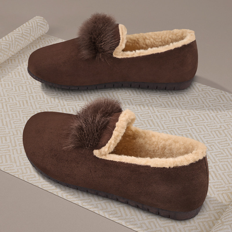 豆豆鞋女冬加绒新款保暖舒适老北京布鞋中老年棉鞋百搭外穿毛毛鞋,淘宝优惠券,粉丝福利购,淘宝优惠卷