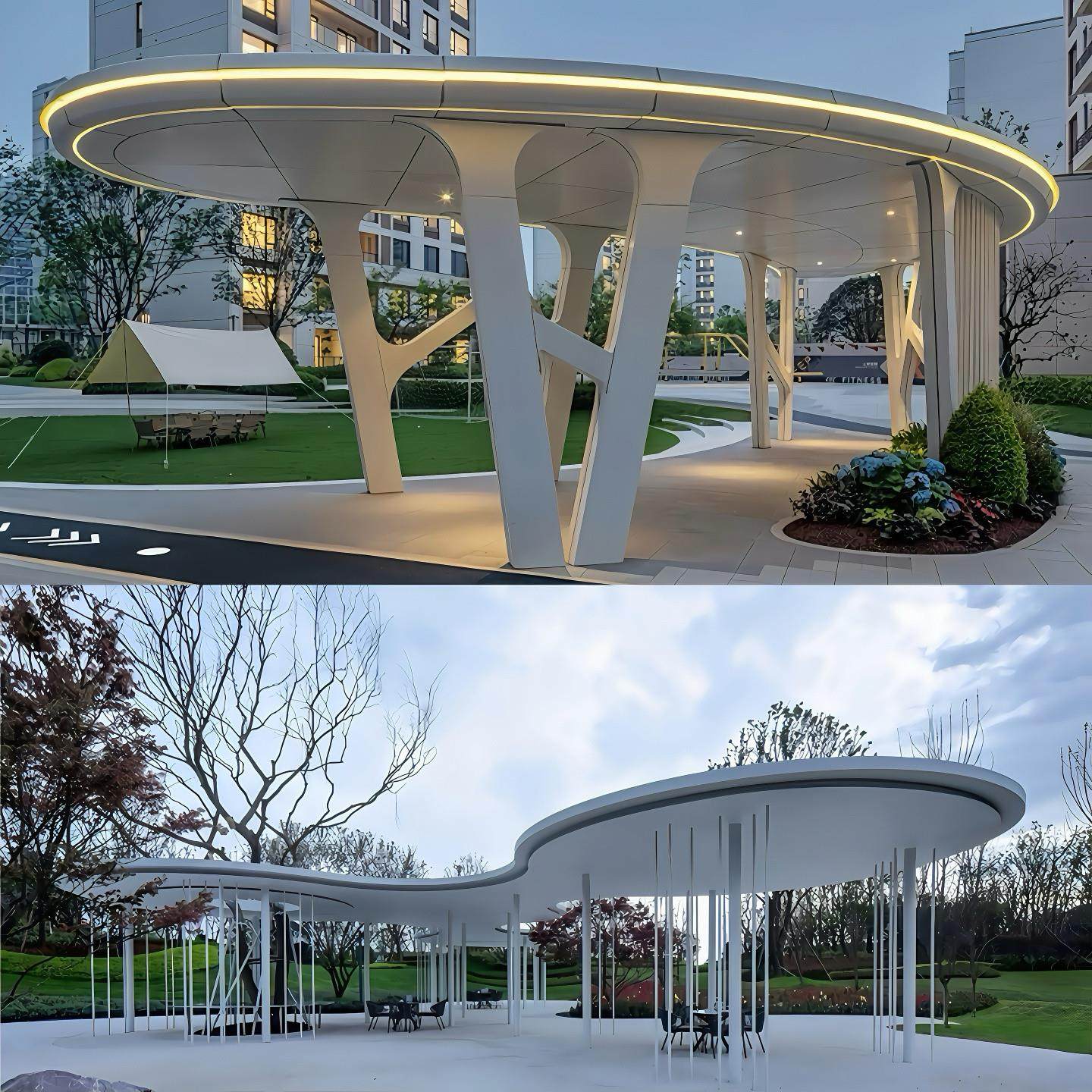 不锈钢廊架大型户外金属凉亭钢结构长廊定制广场异型景观廊架雕塑,淘宝优惠券,粉丝福利购,淘宝优惠卷