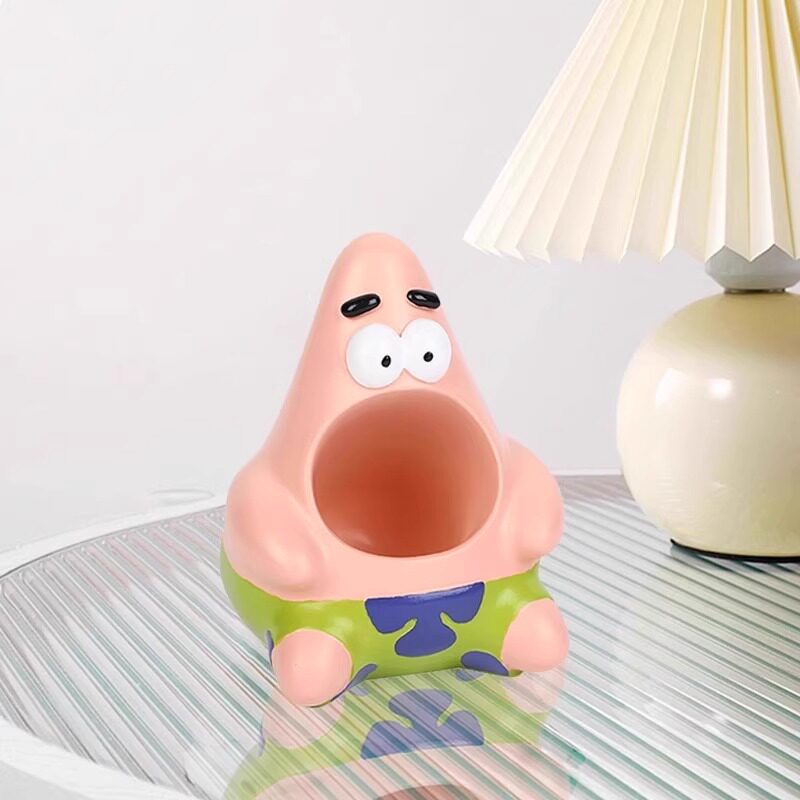 派大星摆件收纳笔筒大容量卡通收纳桌面摆件装饰品客厅书房小摆件