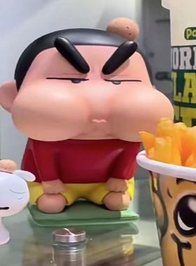 GK气鼓鼓蜡笔小新 生气小新 小白 挨揍小新搞怪车载潮玩手办礼物