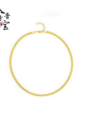 蛇骨金包银项链送老婆锁骨链