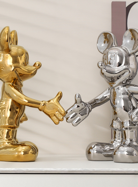 网红轻奢迎宾米奇摆件家居饰品入户玄关客厅酒柜米老鼠装饰品北欧