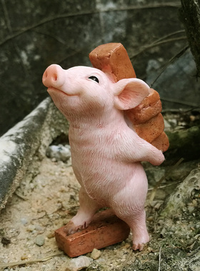 创意小猪花盆摆件可爱个性多肉盆栽装饰品礼物送男女生朋友圣诞节