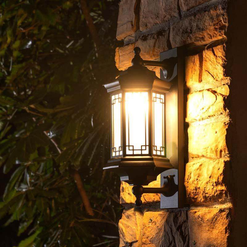 新中式复古壁灯户外led庭院灯防水外壳创意灯具庭院家用照明灯饰,淘宝优惠券,粉丝福利购,淘宝优惠卷