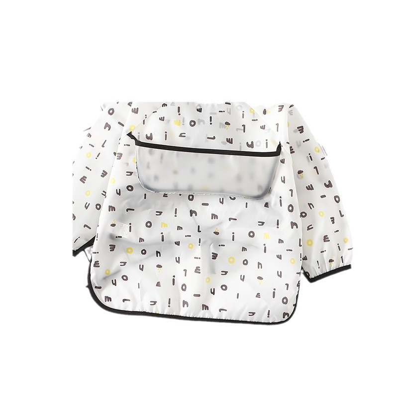 Umbrella children's waterproof bib long-sleeved baby waterproof coveralls infant polyester taffeta waterproof eating clothes