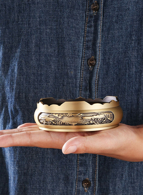 热销纯铜底座摆件香炉铜缸文昌塔葫芦底托万能通用山水荷花仿古工