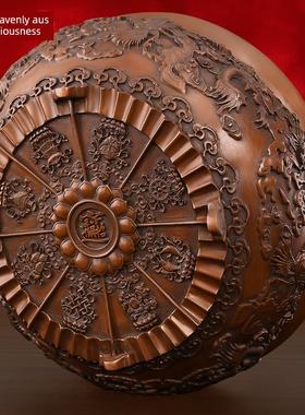 铜聚宝盆纯铜聚财饰品客厅入口大厅高端开幕礼家居收纳罐