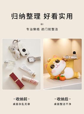 招财猫乔迁礼物钥匙收纳玄关摆件客厅轻奢高档装饰品搬家新居礼品