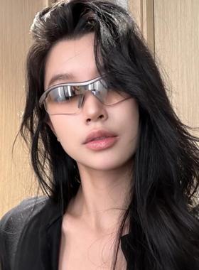 夜骑户外运动骑行太阳眼镜登山Y2K护目防风眼镜发箍太阳眼镜跑步