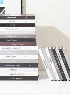 超薄装饰书假书现代简约仿真书道具书模型商场办公室桌面摆件饰品