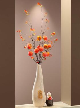 入户玄关柜细长竖高花瓶摆件高级感客厅壁龛插花艺陶瓷招财装饰品