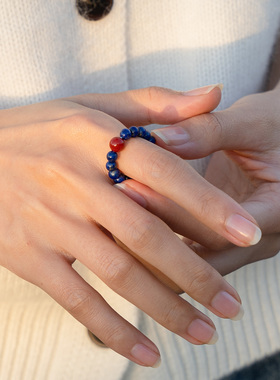 【迎新智勇】南红青金石戒指范李李新年礼物提升智慧勇气指环女款