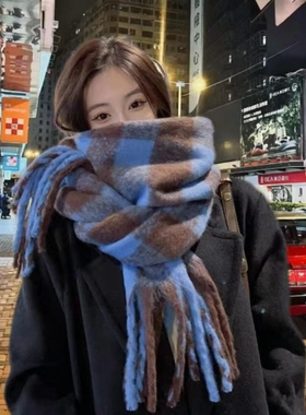 冬季围巾女生马海毛2025冬季