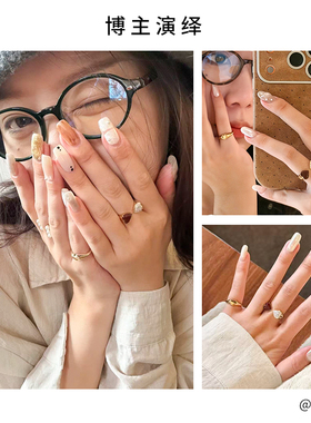 RuedesMille 爱心开口戒指女可调节食指戒生日礼物ANZ025M2CUORAU