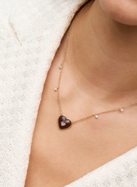 RuedesMille 意大利原创粉色爱心锆石项链轻奢礼物GRZ025M2CUORAU