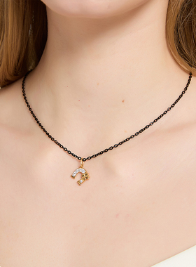 【马年限定】RuedesMille马蹄项链可拆卸设计黑色素链本命年礼物