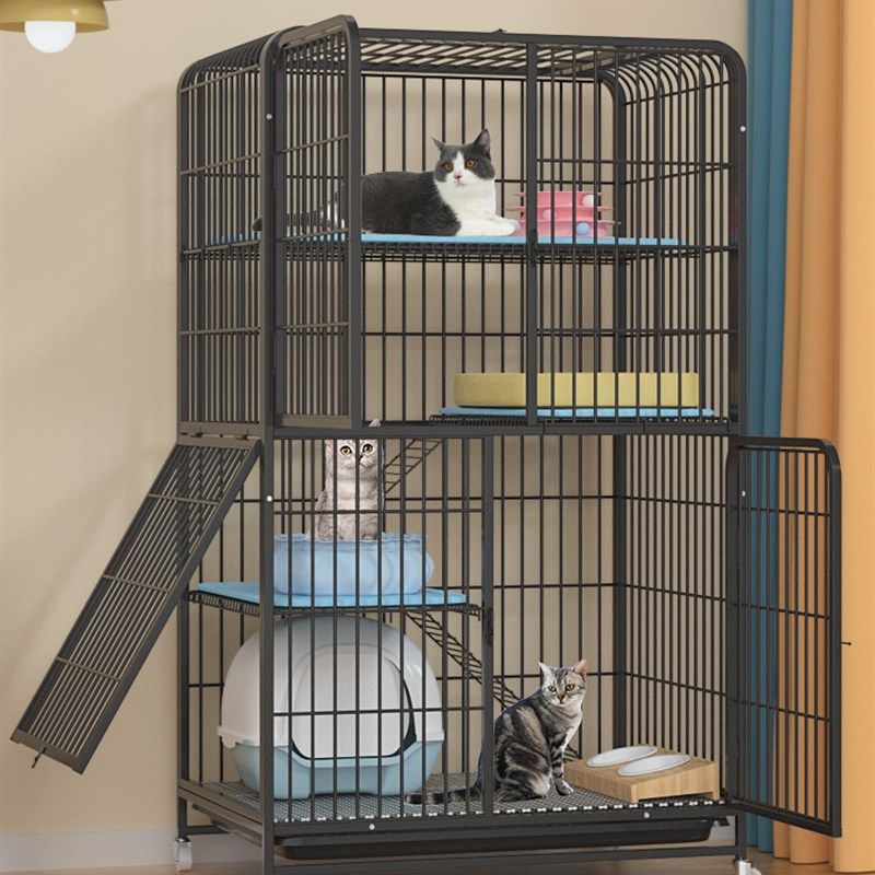 屁屁宠猫笼子别墅大空间家用室内带厕所一体两层猫屋猫咪猫舍猫窝,淘宝优惠券,粉丝福利购,淘宝优惠卷
