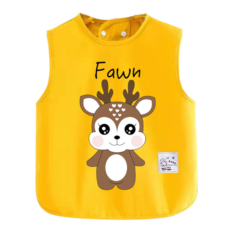 Baby eating bib vest style no-wash waterproof and oil-proof sleeveless reverse dressing male and female infant children's saliva napkin smock