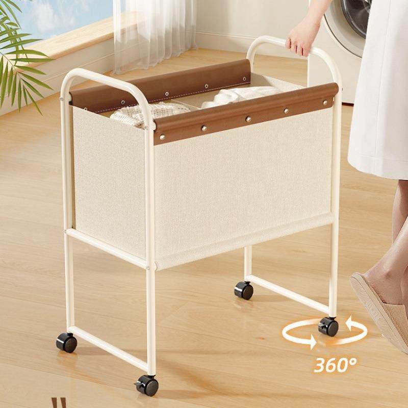脏衣篓复古脏衣篮家用洗衣篮可移动脏衣收纳小推车大容量衣篓,淘宝优惠券,粉丝福利购,淘宝优惠卷