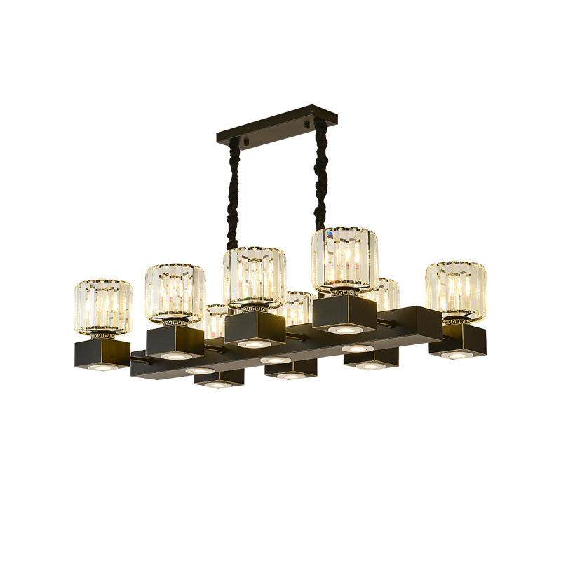 新中式长条吊灯餐饮餐厅灯具新款网红水晶创意轻奢简约中国风灯饰,淘宝优惠券,粉丝福利购,淘宝优惠卷