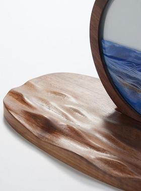 马鹿望月怀远流沙画摆件解压办公室桌面客厅家居台灯创意高档礼物