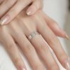925 silver ring, simple, fashionable and versatile open ring, silver square cut women's ring J13508