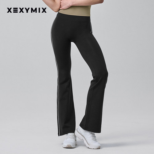 xexymix杰克茜韩国进口女XELLA运动休闲微喇瑜伽长裤XFK3LL1503C - 图0