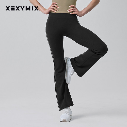 xexymix杰克茜韩国进口女XELLA运动休闲微喇瑜伽长裤XFK3LL1503C - 图2