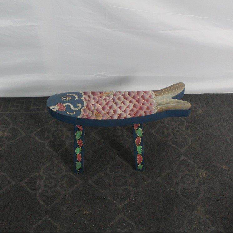 实木凳子小板凳家用门口换鞋凳彩绘圆凳复古儿童小鱼凳子万向轮凳,淘宝优惠券,粉丝福利购,淘宝优惠卷