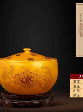 聚宝盆摆件聚财景德镇陶瓷客厅玄关鱼缸装饰招财进宝乔迁开业礼品