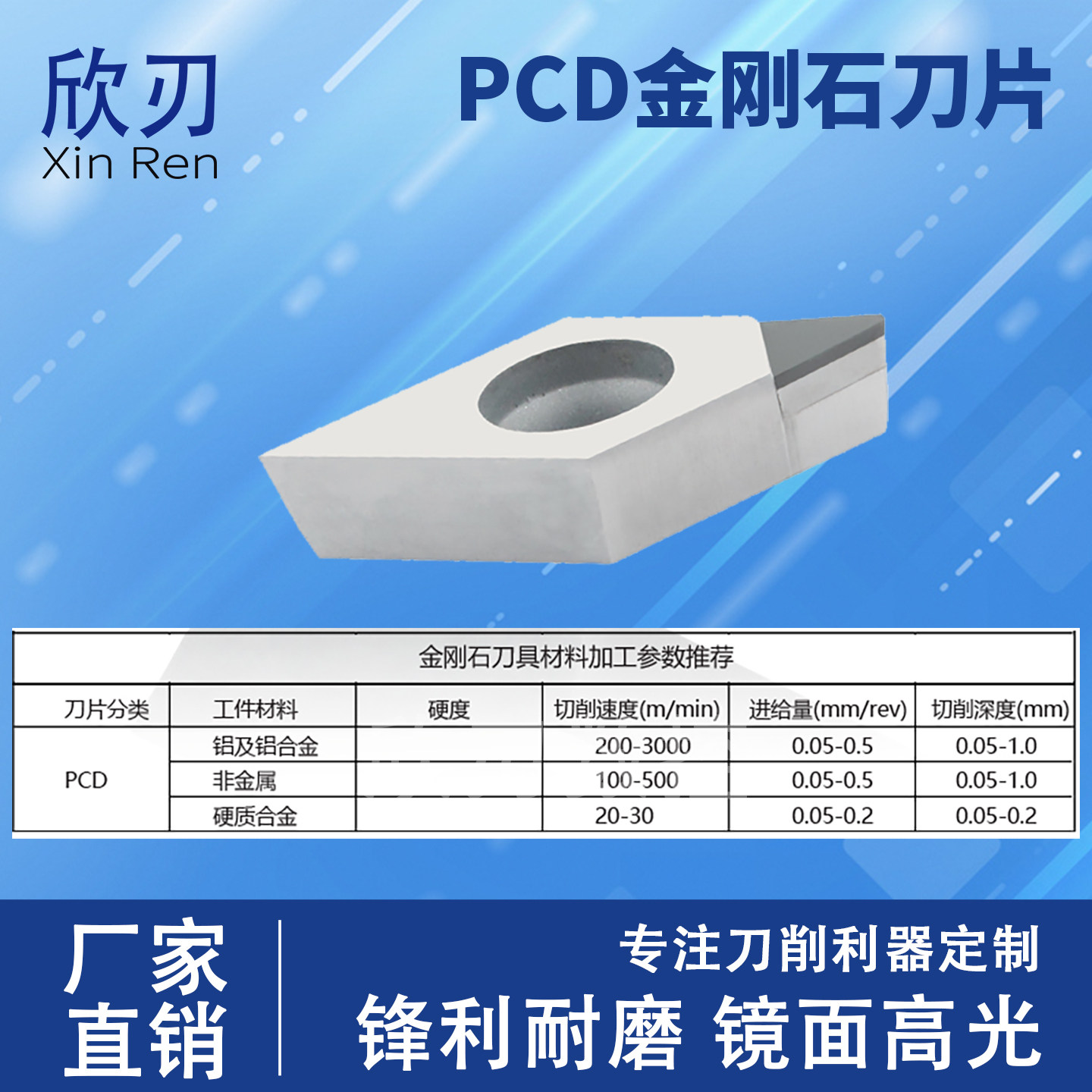 PCD金刚石刀片CBN高光DCGT070204/DCGW11T304/02/08 车刀片铜铝用,淘宝优惠券,粉丝福利购,淘宝优惠卷