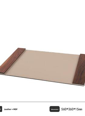 木纹储物桌垫模型房书房笔架办公桌垫写字台皮革笔记本电脑垫