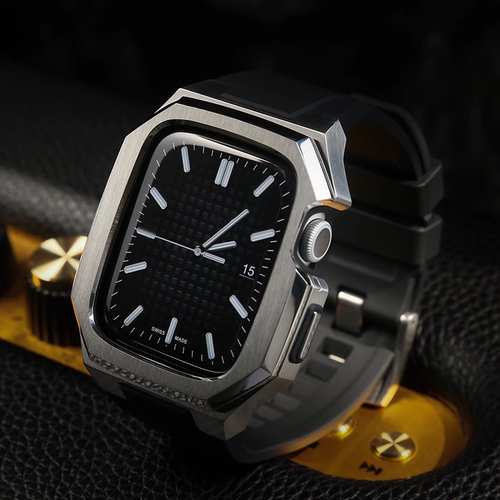 适用苹果手表保护壳表带一体AppleWatch11表壳Ultra4/3改装iWatch10搭配S11金属iWatchUltra2外壳S10全包SE - 图1