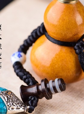 天然开口小酒葫芦挂饰手把件随身装酒水药瓶包浆葫芦酒瓶迷你文玩