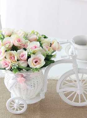 女孩房间布置的小摆设女童卧室装饰品摆件客厅酒电视柜仿花束真花