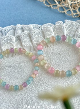 PANACHE 新中式彩色猫眼石串珠手串小众仙女风精致气质叠戴手链女