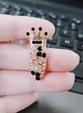 新品指套护指甲盖古装古风护甲套宫廷现代护指套镂空皇冠舞蹈新娘